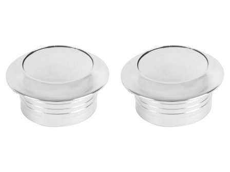 Push-lock knoppen nikkel gepolijst set van 2