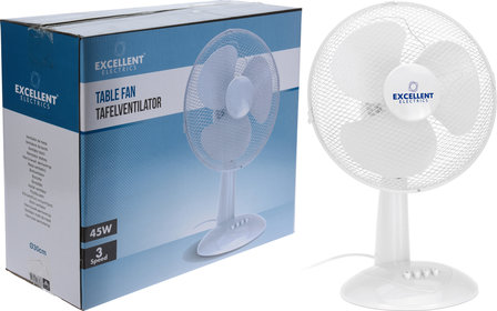 Ventilator Tafelmodel 30 cm Wit