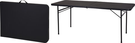 Vouwtafel 180x73 cm Zwart