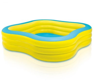 Intex Family Zwembad - Geel - Rechthoekig - 229 x 229 x 56 cm