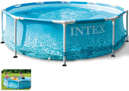 Zwembad - Intex - Rond - Opblaasbare Rand - 305x76 cm