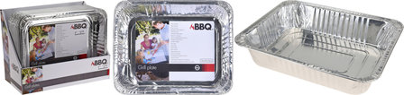 Bbq Aluminium Bereidingsbak Zilver 36 X 29 X 7,5 Cm