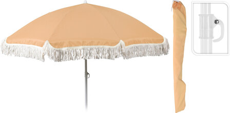 Strand Stokparasol 180cm Geel