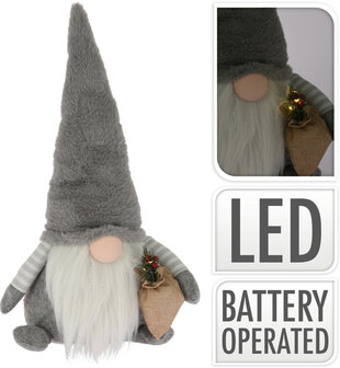 Gnome Met LED Pluche 52 cm