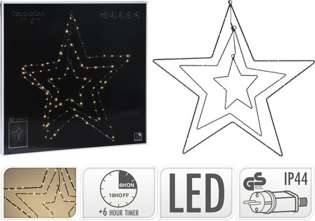 Sterren 126 LED Warm Wit