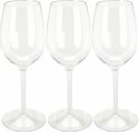 Excellent Houseware Wijnglas - 1x - transparant - kunststof - 330 ml - vaatwasserbestendig