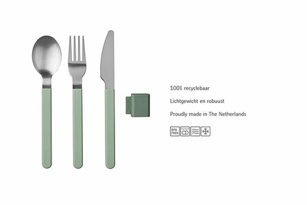 Bestekset Silueta 3-delig div. kleuren