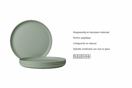 Plat bord silueta 260 mm div. kleuren