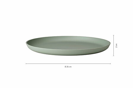 Plat bord silueta 260 mm div. kleuren