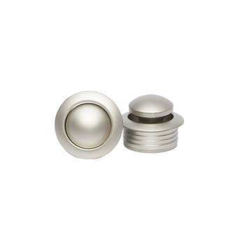 Pushlock klein drukknop met rozet zilver