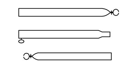 Verandastang 25/22 mm.170-250 cm staal