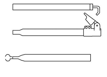 Extra dakligger 28/25 mm.180-260 cm.Carbon/Glasvezel