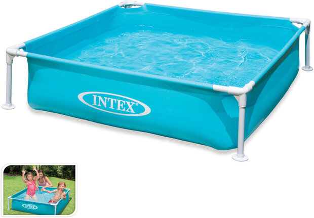 Maak het zwaar Riet temperament Intex kinderzwembad - Mini Frame Pool - blauw (122 x 122 cm) - Hobby en  Fendt onderdelen - Caravancentrum Waterland