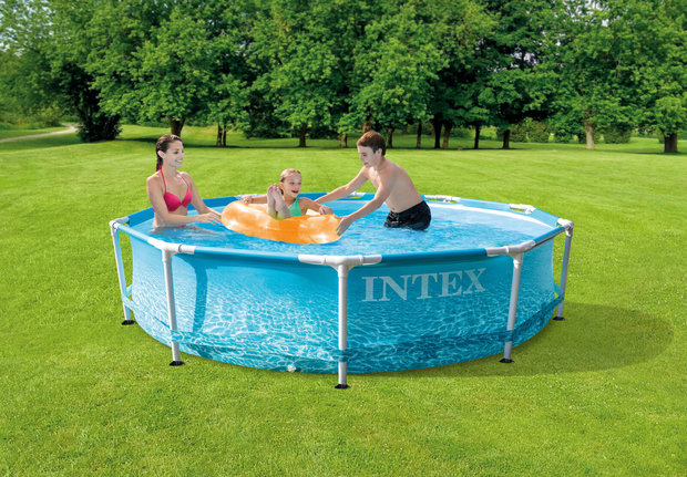 Zwembad - Intex - Rond - Opblaasbare Rand - 305x76 cm