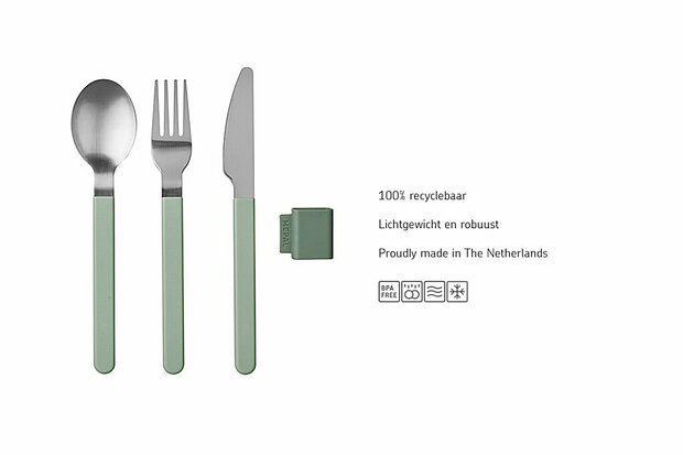 Bestekset Silueta 3-delig div. kleuren
