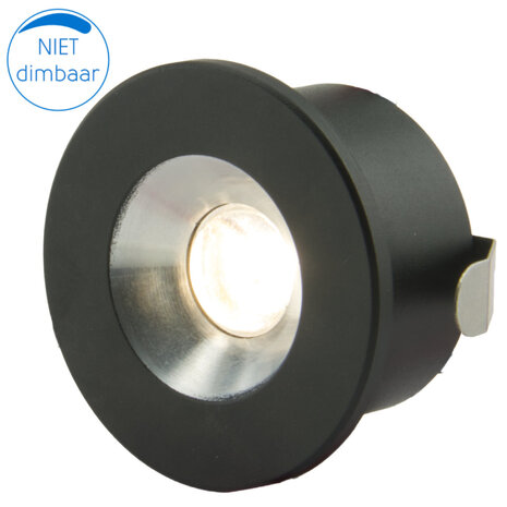 Cagliari LED inbouwspot 12V 1.47W zwart