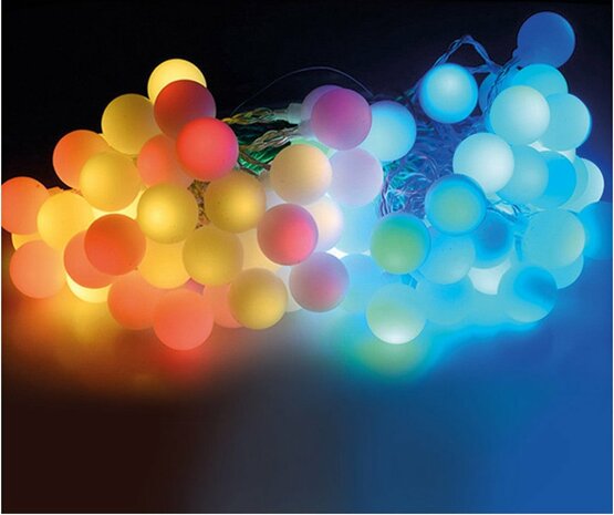 LED Multicolour Feestverlichting Prikkabel - 80 Lampen - 16 Meter - IP44