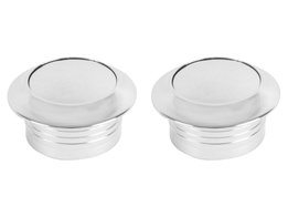 Push-lock knoppen nikkel gepolijst set van 2