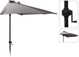 Balkonparasol half rond Ø250cm met zwengel