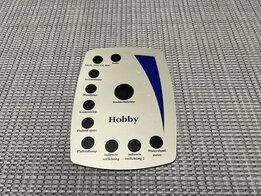 Bedieningspaneel sticker hobby t.b.v verlichting 2007 & 2008